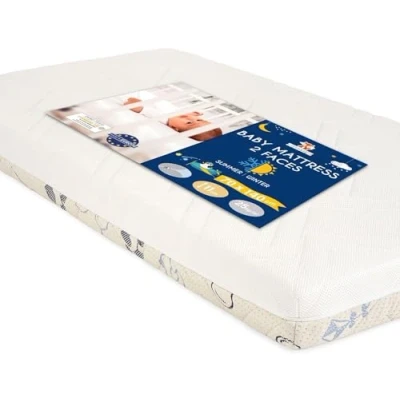 Afbeelding van Baby Matras 70x140 Made in Europe en OEKO TEX gecertificeerd van Sweety Fox Babymatras Dikte 11cm met Twee Zijden : Zomer Winter voor Meer Comfort