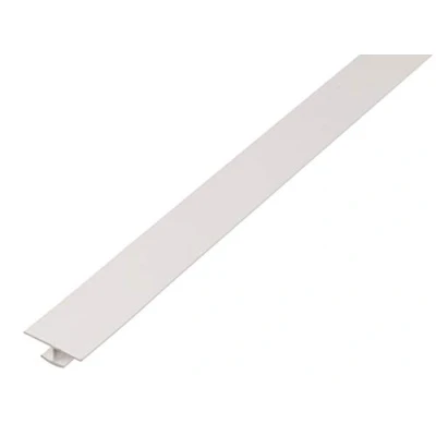 Afbeelding van Alberts 498993 H profiel, kunststof, wit, 1000 x 25 4 mm, set van 12