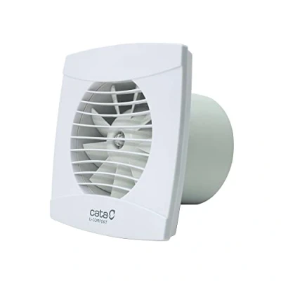 Afbeelding van Cata UC 10 hygro Badkamerafzuigventilator, serie, stille afvoerventilator, wit, instelbare vochtmelder