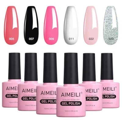 Afbeelding van AIMEILI uv Gel Nagellak Set Gellak Kleur Gelnagel Soak Off Polish Van 6 X 10 ml Gift Kit 1