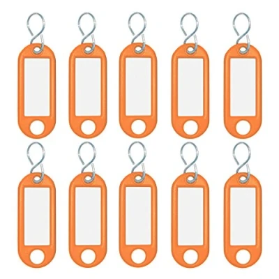Afbeelding van Wedo 262103406 sleutelhanger kunststof (met S haken, verwisselbare etiketten) 10 stuks, oranje