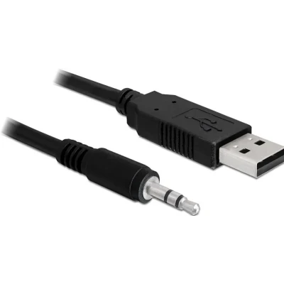 Afbeelding van Delock Converter USB 2.0 Type A male to Serial TTL 3.5 mm 3 pin stereo jack 1.8 m (5 V)