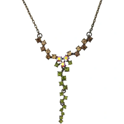 Afbeelding van Behave Ketting goud kleur met groene steentjes