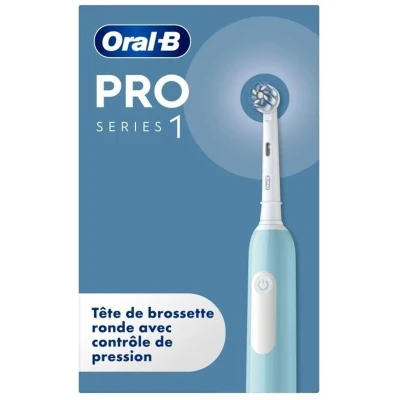 Afbeelding van Oral B Pro Series 1 Elektrische tandenborstel, blauw, reinigingsborstel 3D, timer, oplaadbaar