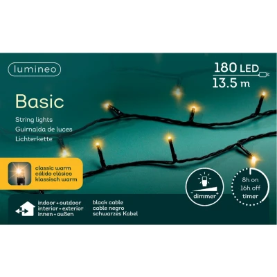 Afbeelding van 13,5m LED kerstboomverlichting Goud 180 lampjes Dimbaar