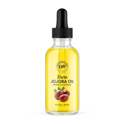 Afbeelding van Jojoba olie 100% Puur , Koudgeperst en onbewerkt Beschermt de Huid Tegen Veroudering Duurzame glazen pipetfles Veganistisch Dierproefvrij, Premium Kwaliteit 100Ml per verpakking