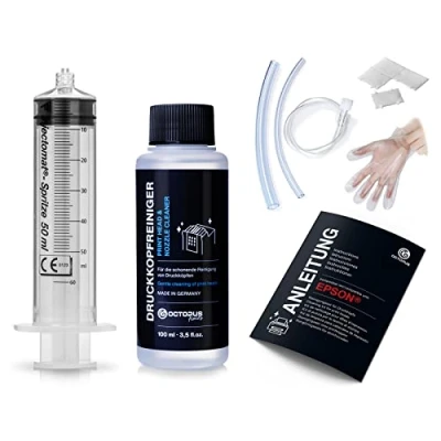 Afbeelding van Octopus nozzle cleaner, printkopreiniger die compatibel is met Epson printkoppen slangadapters (100 ml)