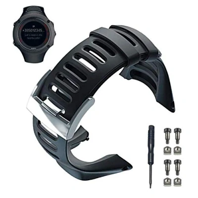 Afbeelding van JTMM Suunto Ambit horlogebandje, verstelbare horlogebandjes van zacht rubber voor 1/2/2S/2R/3 Sport/3 Run/3 Peak