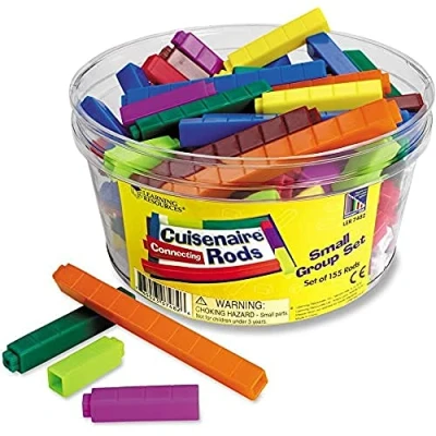 Afbeelding van Learning Resources Cuisenaire Verbinden Hengels Klein Groep in Elkaar Grijpende 155 Stuk Set