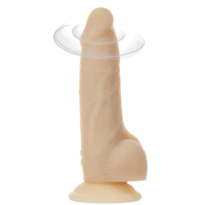 Afbeelding van Naked Addiction Roterende &amp; Vibrerende Dong met Afst. 19 cm Vanille