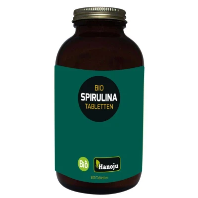 Afbeelding van Hanoju Spirulina 400mg Glas Flacon Bio, 800 tabletten