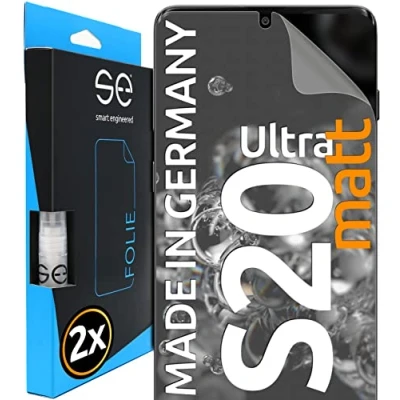 Afbeelding van 3D Screenprotector voor Samsung Galaxy S20 Ultra [2 stuks smart engineered] Matte, volledig dekkende ontspiegelde beschermfolie, vriendelijk beschermhoesjes, Geen glas maar TPU folie