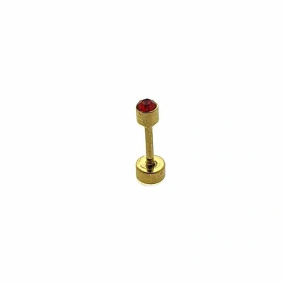 Afbeelding van Helix piercing rond chirurgisch staal rood goudkleurig 3mm 1.2mm 6mm