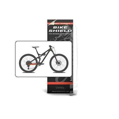 Afbeelding van Bikeshield frame bescherming Stay/head shield kit glossy protectie sticker fiets folie ketting kabel schuren krassen steenslag