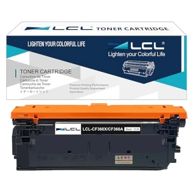 Afbeelding van LCL gereviseerde tonercartridge 508X 508A CF360A CF360X 12500 pagina&#039;s (1 zwart) Vervanging voor HP Laserjet M552dn M553dn M553n M553x