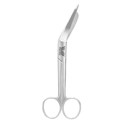 Afbeelding van BeautyTools Verbandschaar Professionele Geknikte met (Stevig) Recht Snijvlak Listerschaar INOX (14 cm) (MS 0928)