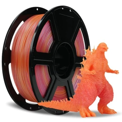 Afbeelding van FLASHFORGE Kameleon HS PLA kleurverloop geel en roze, Max 500 mm/s sneller printen, kleurverschuivend filament 1,75 mm, verandert van kleur afhankelijk het licht de hoek