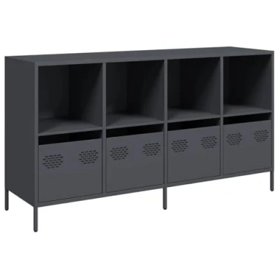 Afbeelding van vidaXL Dressoir 135x39x73,5 cm koudgewalst staal antracietkleurig