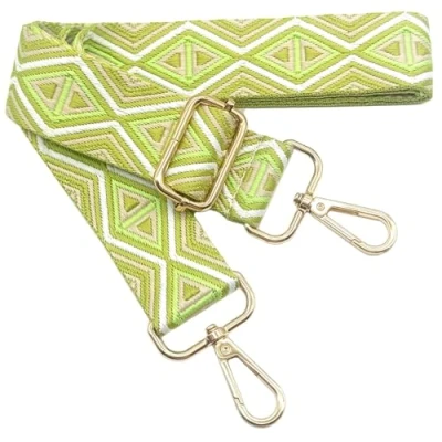 Afbeelding van Verstelbare kleurrijke schouderriem voor damestassen, beige limoengroen, 80 130 cm, tasriem met gouden karabijnhaak, duurzaam, crossbody tas, gitaar, moderne tassen, accessoires, 3,8 1204