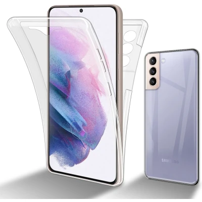 Afbeelding van Cadorabo Hoesje geschikt Voor Samsung Galaxy S22 PLUS in TRANSPARANT 360 Full Body Case Cover Beschermhoes en achterbescherming, all round bescherming met displaybescherming