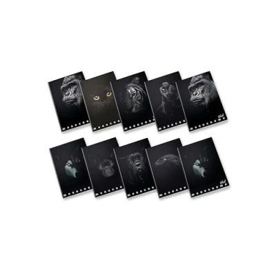 Afbeelding van Maxi notitieboek Pigna Monocromo Black 02303371R Lineatuur 1R verpakking van 10 stuks