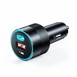 Afbeelding van Choetech triple autolader 1x USB A en 2x C PD QC 100W+30W