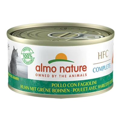 Afbeelding van 48x Almo Nature HFC Complete Graanvrij Kattenvoer Nat Kip&amp;Groene Bonen 70 gr