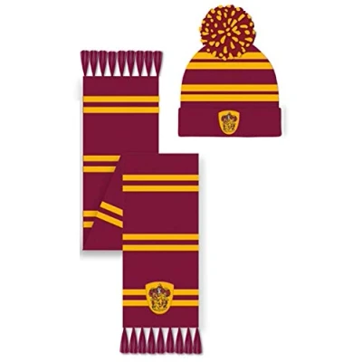Afbeelding van Harry Potter Gryffindor Crest Bobble Hoed en Sjaal
