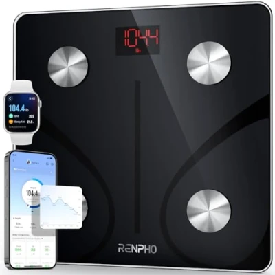 Afbeelding van RENPHO Bluetooth Lichaamsvetweegschaal, Digitale Lichaamsgewicht Weegschaal met Slimme BMI Schaal, Lichaamssamenstelling Monitoren Smartphone App