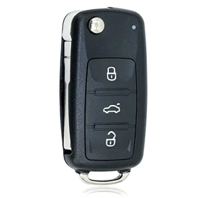 Afbeelding van 3 toetsen sleutel behuizing klapsleutel afstandsbediening autosleutel voor VW Golf Mk6 Beetle Jetta Polo Skoda Sharan Seat Tiguan Touran Octavia