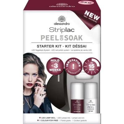 Afbeelding van Alessandro Striplac Peel Or Soak Starter Set 126 Velvet Red