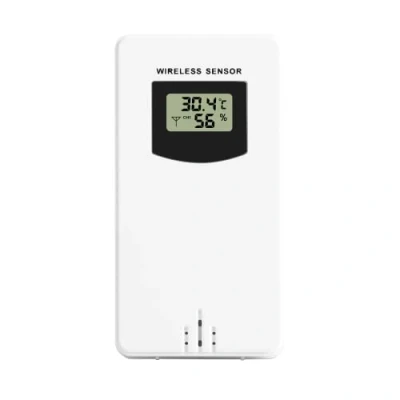 Afbeelding van Weather Station draadloos weerstation met buitensensor, adapter, digitaal kleurendisplay, thermometer, hygrometer, binnen en buiten, weersvoorspelling, wekker (sensor)