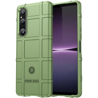 Afbeelding van Sony Xperia 1 V Hoesje Siliconen en TPU (zacht) imoshion Softcase/Backcover Groen Telefoonhoesje Shockproof/Valbescherming