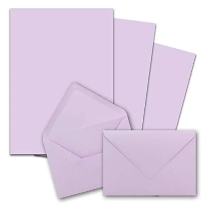 Afbeelding van Briefpapierset, DIN A5, met C6 enveloppen, paars, nat plakrand, mat schrijfpapier 25 stuks FarbenFroh by GUSTAV NEUSER