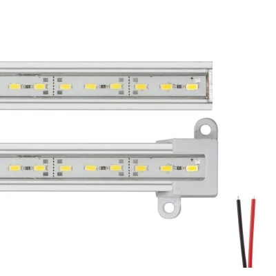Afbeelding van LED strip 50cm in Aluminium Profiel outdoor IP65 Koud Wit 12V