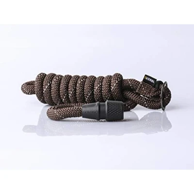 Afbeelding van GOLEYGO hondenriem Rope, bruin, reflecterend oplichtend, maat M 1,4 2m, veilige magnetische kliksluiting, incl. adapterpin, voor kleine en grote honden tot 60 kg, maximale belasting 200 kg
