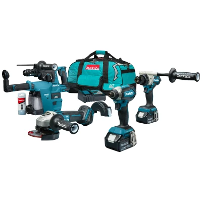 Afbeelding van Makita DLX4194TX1 18V Li ion Accu 4 Delige Combiset (2x 5.0Ah Accu) In Tas