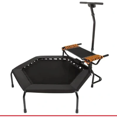 Afbeelding van HAMMER Fitness trampoline JumpStep, flexibel en gewrichtsvriendelijk step board, opstelbaar, intensieve bil beenspiertraining, 3 trainingsvideo&#039;s, in hoogte verstelbare handgreep