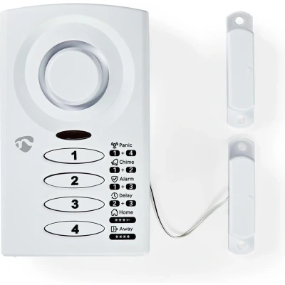 Afbeelding van Deurstop Raamalarm Batterij Gevoed 3x AAA/LR03 Wit Nedis