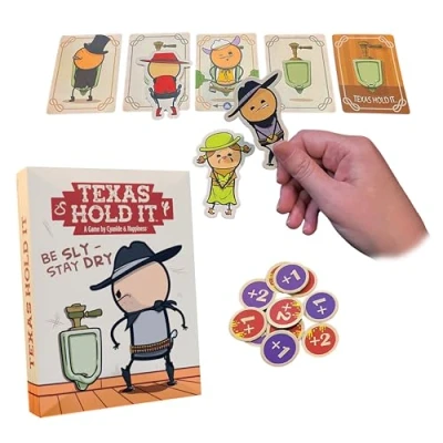 Afbeelding van Joking Hazard Texas Hold It kaartspel Wild West badkamerkaartspel van Cyanide &amp; Happiness Push Your Luck Party game voor 2 6 spelers Hilarisch plezier avond