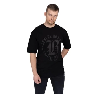 Afbeelding van Benlee Buckley Tshirt print, Heren, Maat: XL, Black/grey