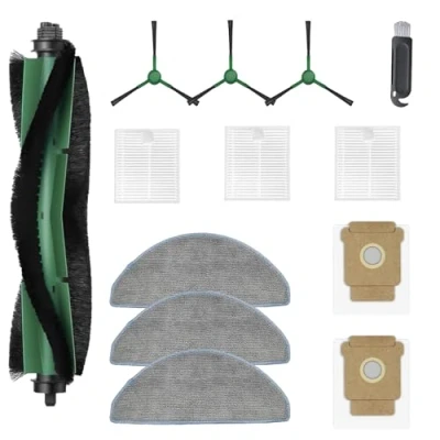 Afbeelding van HIYOUNG Accessoires voor IRobot Roomba Combo 2 Essential/IRobot 105 Combo, 1 hoofdborstel, 3 schoonmaakdoeken, filters, zijborstels, stofzakken, accessoireset