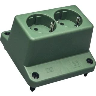 Afbeelding van Abb deksel 3640 met 2 voudige wcd groen gerecycled kunststof 1spa007130f9250