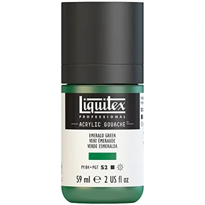 Afbeelding van Liquitex 2059450 Professional Acrylic Gouache, acrylverf met gouache eigenschappen, lichtecht, watervast 59ml Fles, Emerald Green