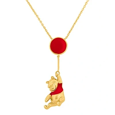Afbeelding van Disney Winnie de Poeh rode en gouden gekleurde drijvende ballon ketting CF01179YL Q, Eén maat, Messing, Geen edelsteen