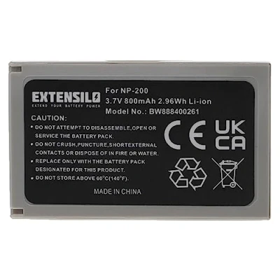Afbeelding van EXTENSILO Accu compatibel met Minolta Dimage X, Xg, Xi, Xt, Xt Biz Camera (800mAh, 3,7V, Li Ion)