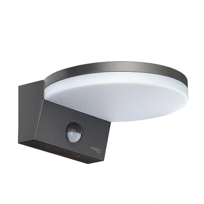 Afbeelding van Oktaplex Ros Buitenlamp met bewegingsmelder, IP65, 3000 K, warmwit, buitenlamp, led, 1300 lumen, 14,6 W, 230 V, wandlamp, antraciet