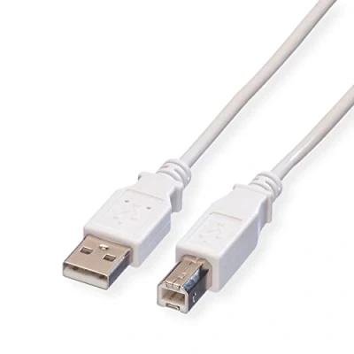 Afbeelding van VALUE USB 2.0 Kabel, Type A B, wit, 1,8 m