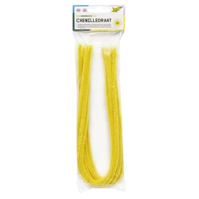 Afbeelding van Chenilledraad Folia 50cm lang 10 stuks bananengeel