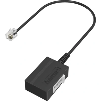 Afbeelding van Hama Telefoon (analoog) Aansluitkabel [1x RJ11 stekker 6p4c 1x Telefoonkoppeling Duitsland (TAE F)] 0.2 m Zwart